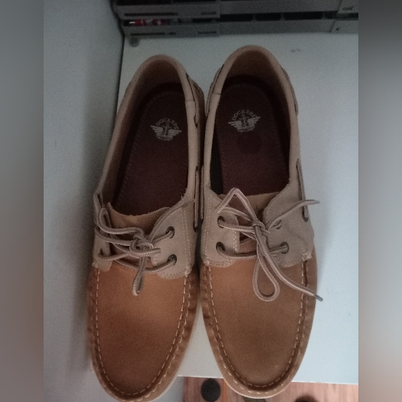 DOCKERS MEN'S VARGAS TAN STONE Moccasin, boat,leathers sz 13M - Picture 4 of 10